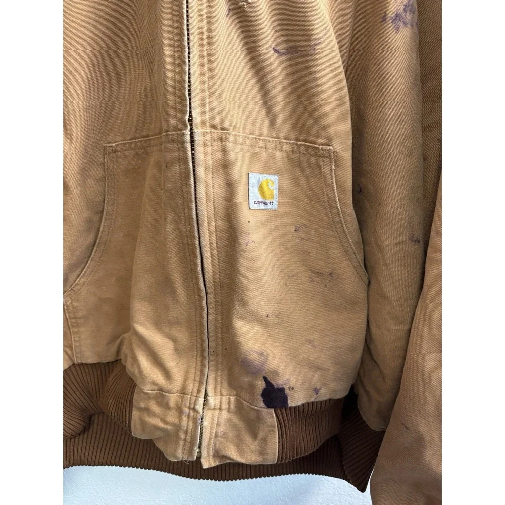 Carhartt J140-M Made IN USA‎ Duck Active Jacket Size 2XL Brown Mens